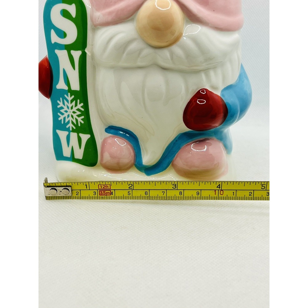 Martha Stewart Snow Gnome Candle Pink Snowboarder Snow Day NEW with Issues - Picture 16 of 16